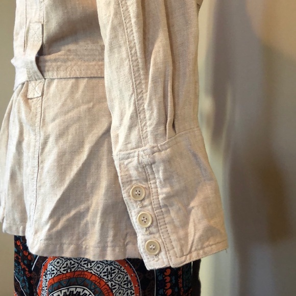 Sundance Cream Utility Jacket Sz L like new - Picture 8 of 9